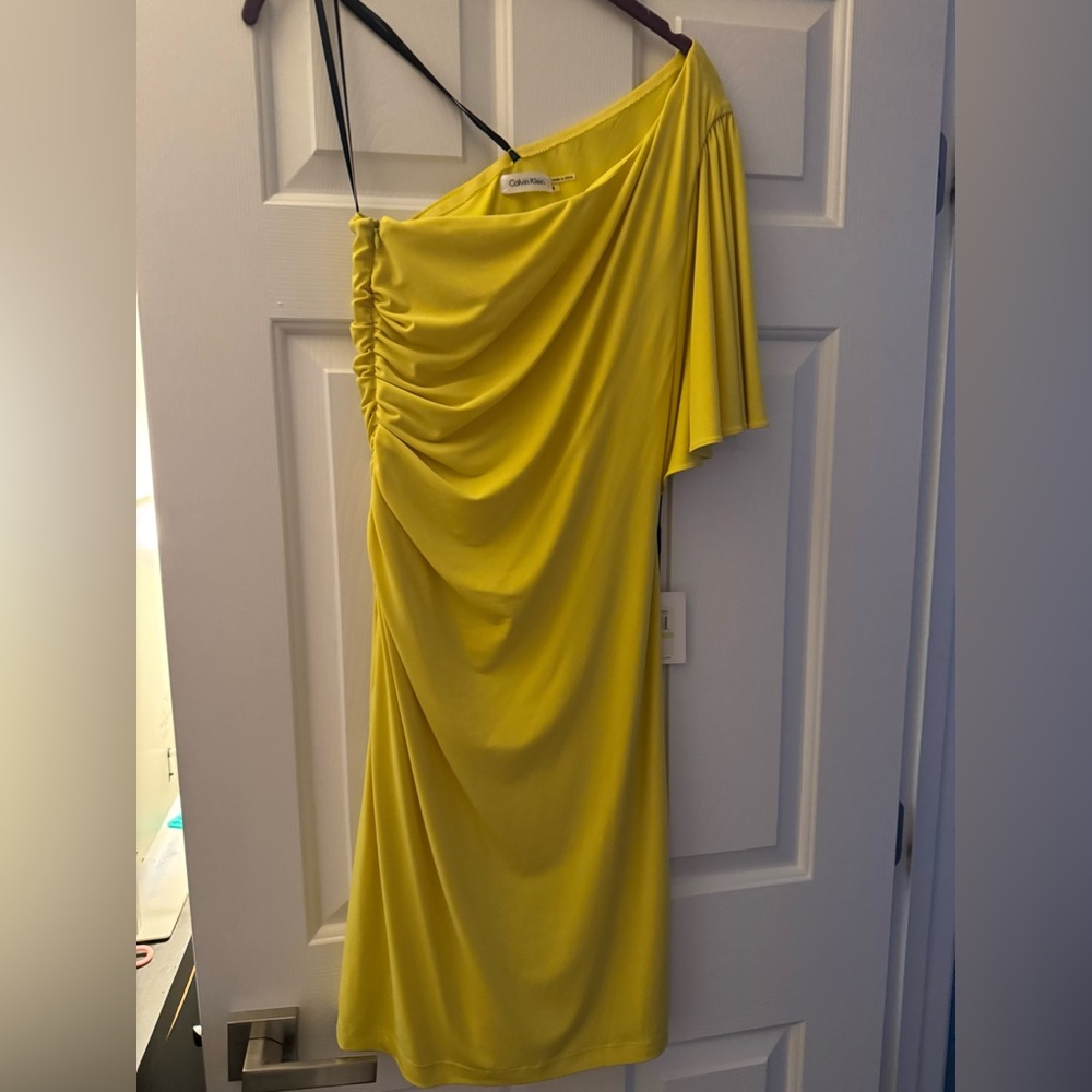 Bright Yellow Calvin Klein Dress